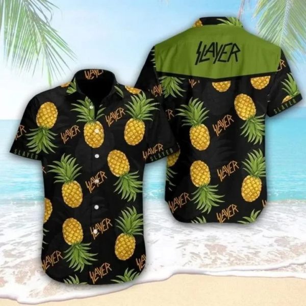 Slayer Band Pineapple Hawaiian Shirt Aloha Beach Party