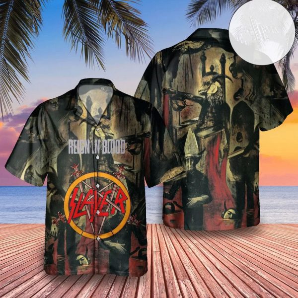 Slayer Reign In Blood Album Cover Hawaiian Shirt