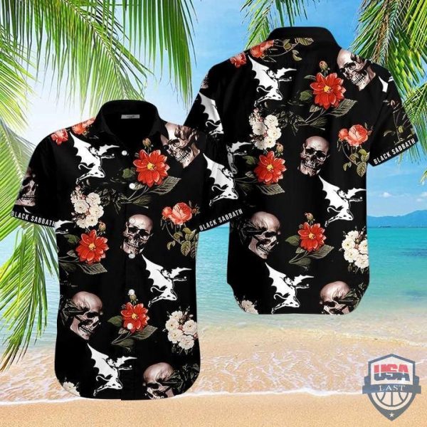 Black Sabbath Skull Hawaiian Shirt