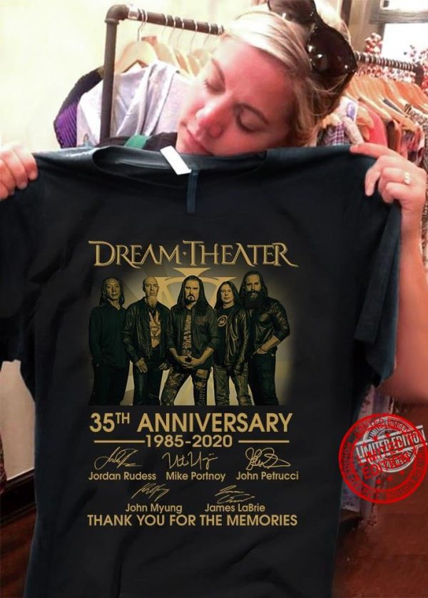 Dream Theater 35th Anniversary 1985-2020 Signaures Shirt