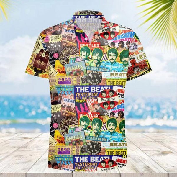 The Beatles Rock Music Button Up Shirts 3D Summer Shirts Hawaiian Shirt