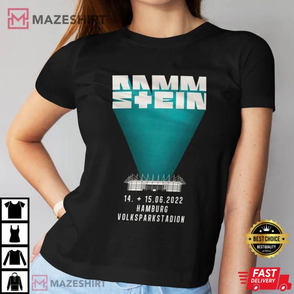 Rammstein Hamburg Volksparkstadion 2022 Tour T Shirt