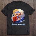 Vintage Cartoon Peanuts Play Piano Rocketman Elton Arts John  Tshirt