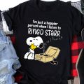 Happy person listen to Ringo Starr T-shirt