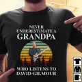 Never underestimate a grandpa who listens to David Gilmour T-shirt