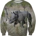 Rhinoceros 3D Full Over Print Shirt 4