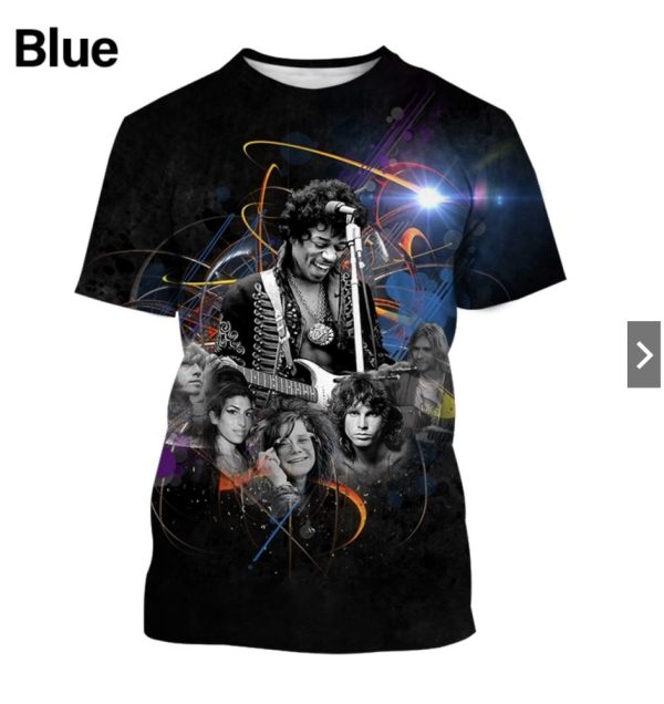 Jimi Hendrix 3D Full Over Print Shirt 8