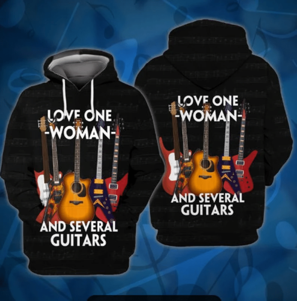 Guitar 3D Full Over Print Shirt 7