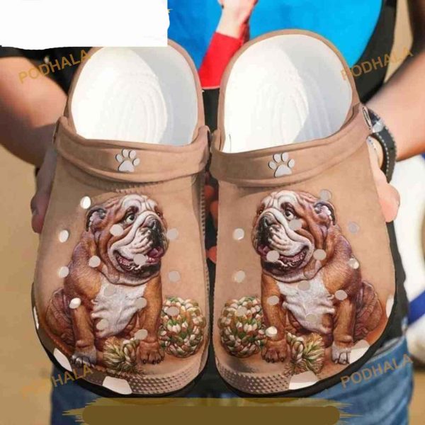 English Bulldog Crocs Shoes 8