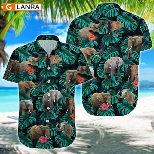 Elephants Hawaiian Shirt 3