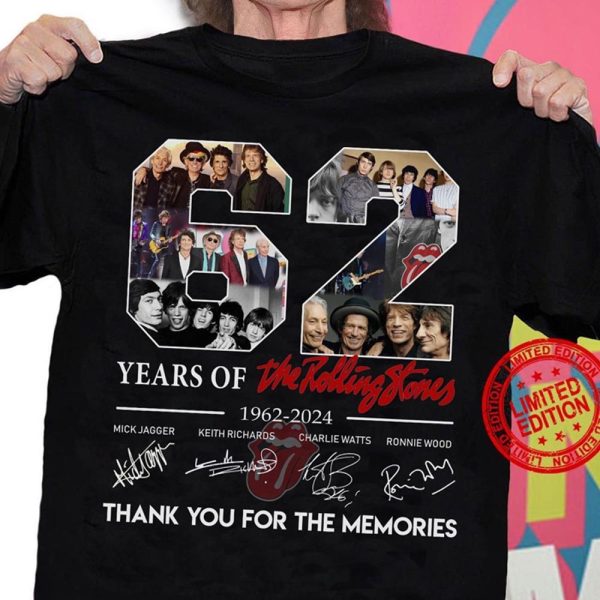 Keith Richards 62 Years of The Rolling Stones T-shirt