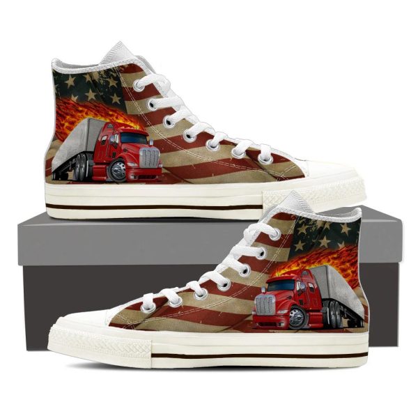 Truck Driver High Top Shoes 1