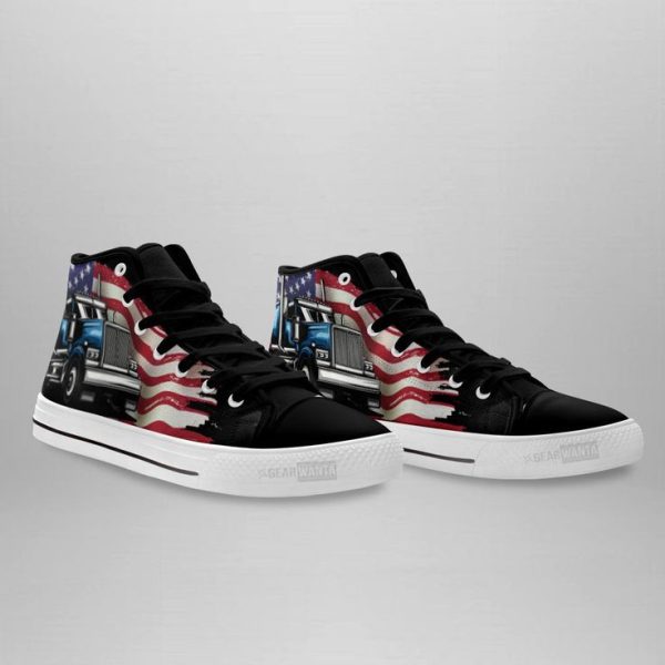 Truck Driver High Top Shoes 2
