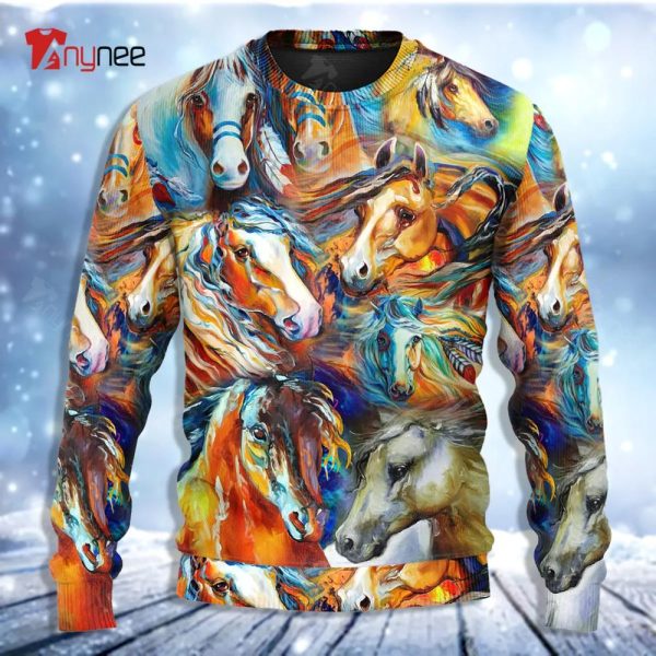 Horses Ugly Sweater 6