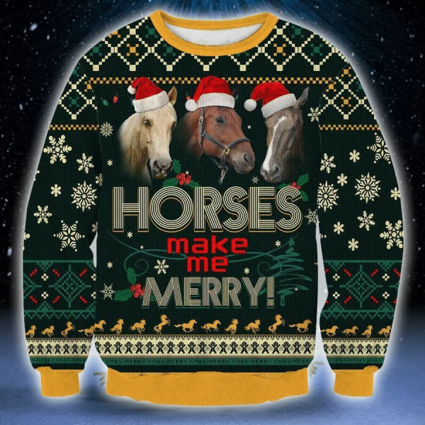Horses Ugly Sweater 3