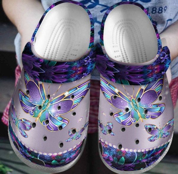 Butterflies Crocs Shoes 3