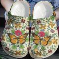 Butterflies Crocs Shoes