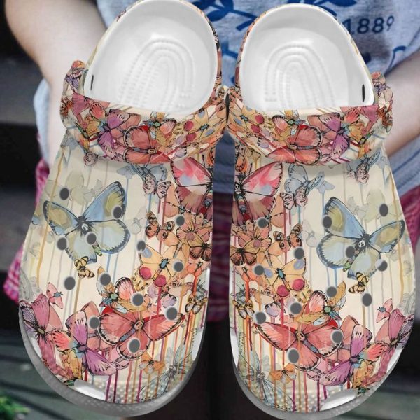 Butterflies Crocs Shoes 4