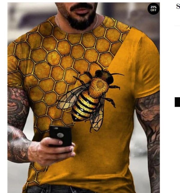 Bee 3D Full Over Print Shirt 9