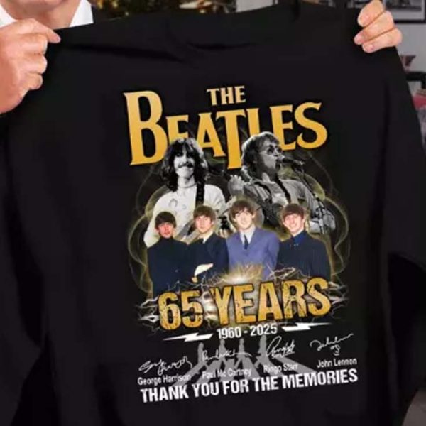 The Beatles Rock Band 1960-2025 65th Anniversary T Shirts