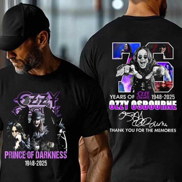 Ozzy Osbourne Years Of 1948-2025 Thank You For The Memories