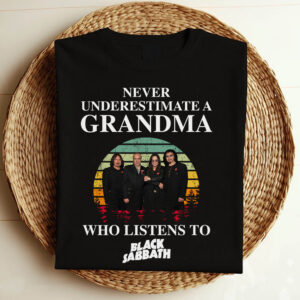 Never underestimate a grandma who listens to Black Sabbath T-shirt